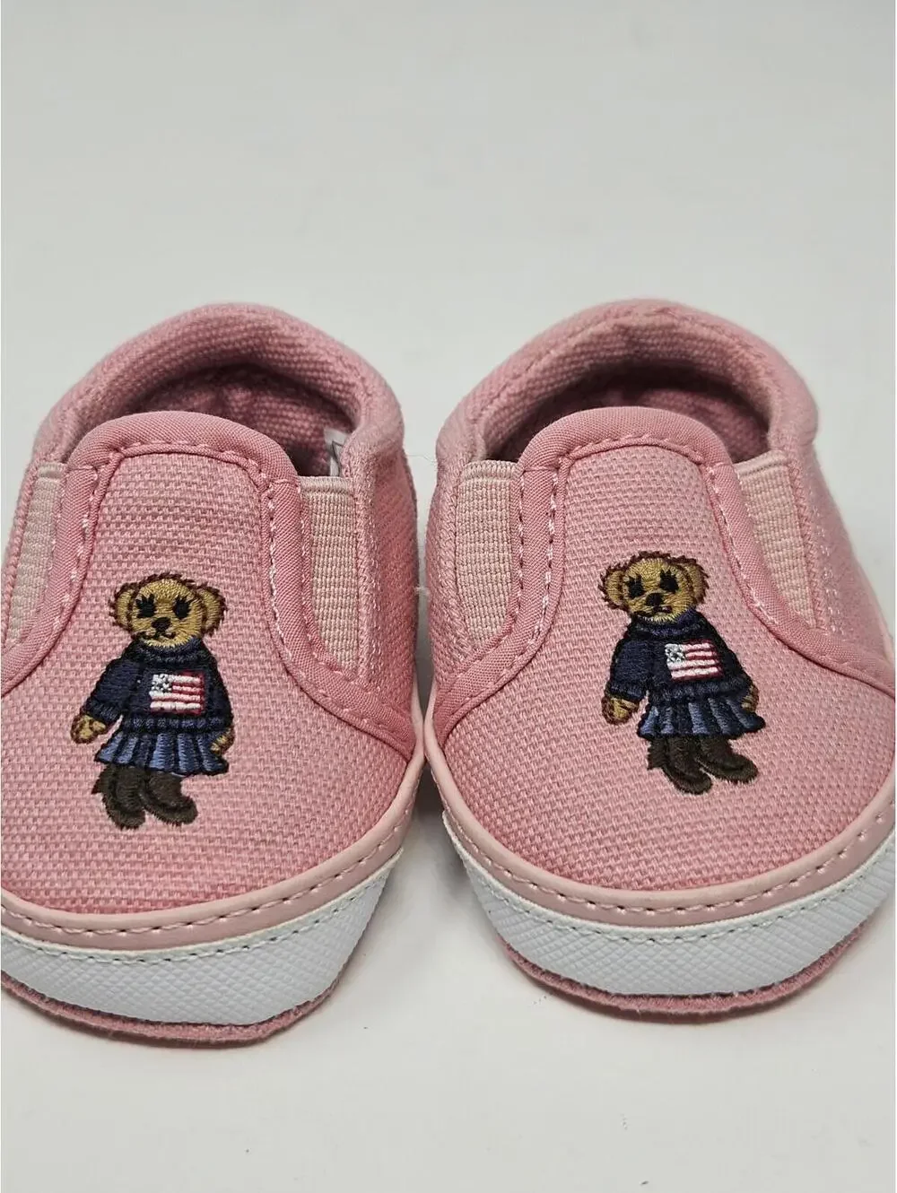 POLO RALPH LAUREN Bal-Harbour-II-Bear Pink Baby Girl's Sneakers Shoes Size 0